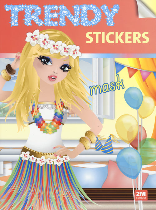 Cover of Trendy model stickers. Mask. Con adesivi