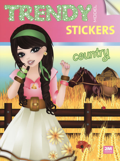 Cover of Trendy model stickers. Country. Con adesivi