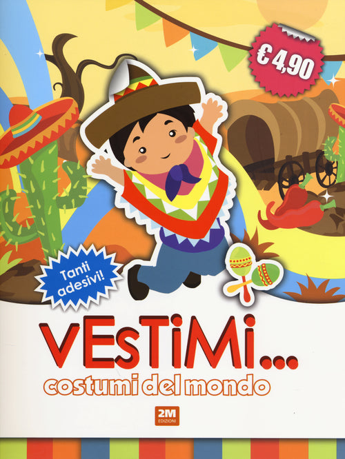 Cover of Costumi del mondo. Vestimi... Con adesivi