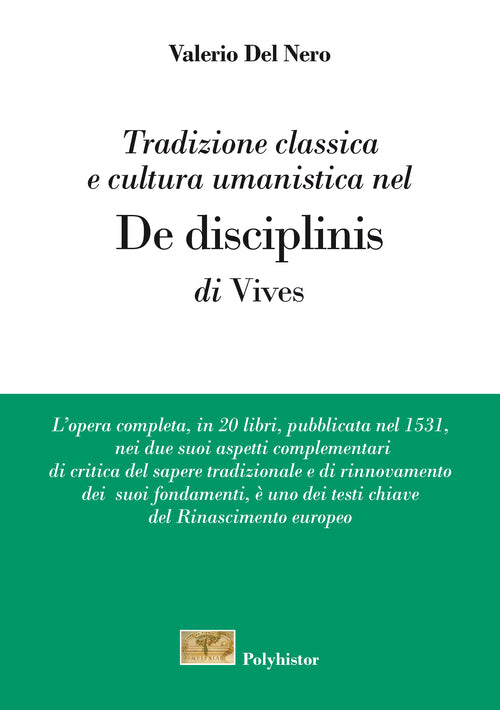 Cover of Tradizione classica e cultura umanistica nel «De disciplinis» di Vives