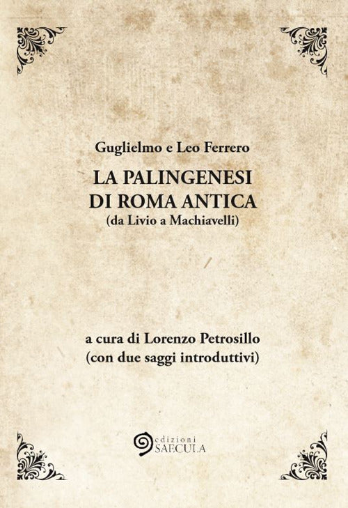 Cover of palingenesi di Roma Antica (da Livio a Machiavelli)