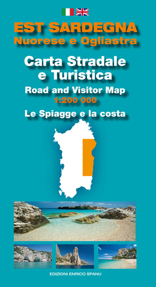 Cover of Est Sardegna nuorese e ogliastra. Carta stradale e turistica. Le spiagge e la costa 1:200.000
