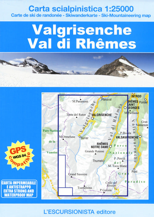 Cover of Valgrisenche, Val di Rhêmes. Carta scialpinistica 1:25.000