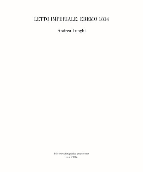 Cover of Letto imperiale: Eremo 1814. Ediz. italiana e tedesca