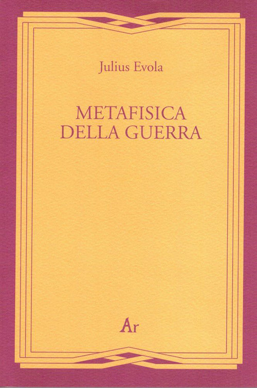 Cover of Metafisica della guerra