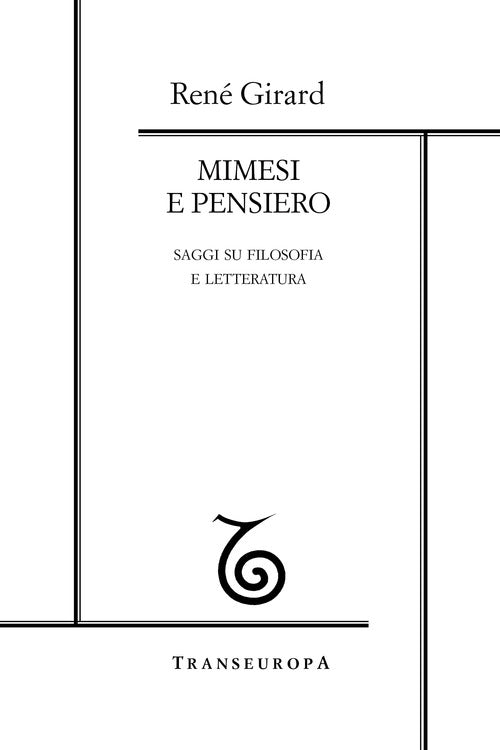 Cover of Mimesi e pensiero. Saggi su filosofia e letteratura