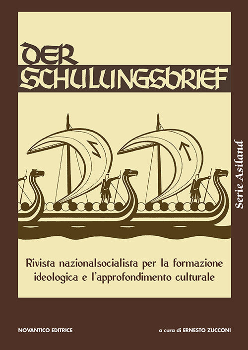 Cover of schulungsbrief. Rivista nazionalsocialista per la formazione ideologica e l'approfondimento culturale