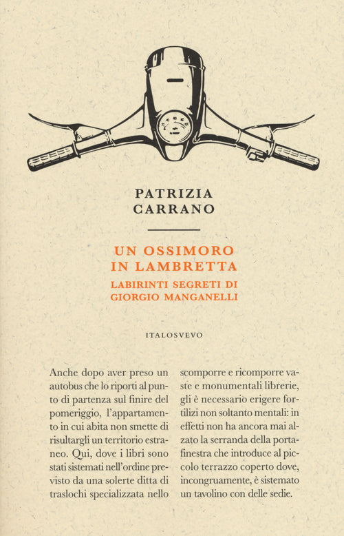 Cover of ossimoro in Lambretta. Labirinti segreti di Giorgio Manganelli