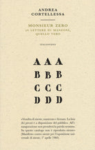 Cover of Monsieur zero. 26 lettere su Manzoni, quello vero