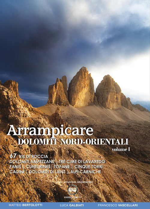 Cover of Arrampicare. Dolomiti nord-orientali. 80 vie di roccia