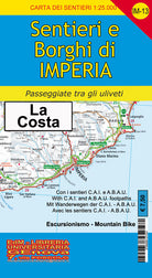 Cover of IM-13 sentieri e borghi di Imperia, San Lorenzo al Mare, Diano, San Bartolomeo, Cervo. Carta dei sentieri di Liguria 1:25.000