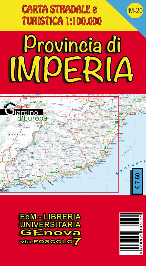 Cover of Provincia di Imperia. Carta stradale 1:100.000