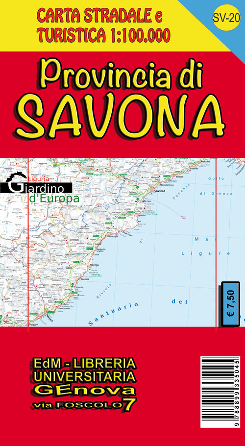 Cover of Provincia di Savona. Carta stradale e turistica 1:100.000