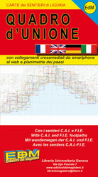 Cover of Quadro d'unione delle carte dei sentieri di Liguria. Ediz. italiana, francese, inglese e tedesca