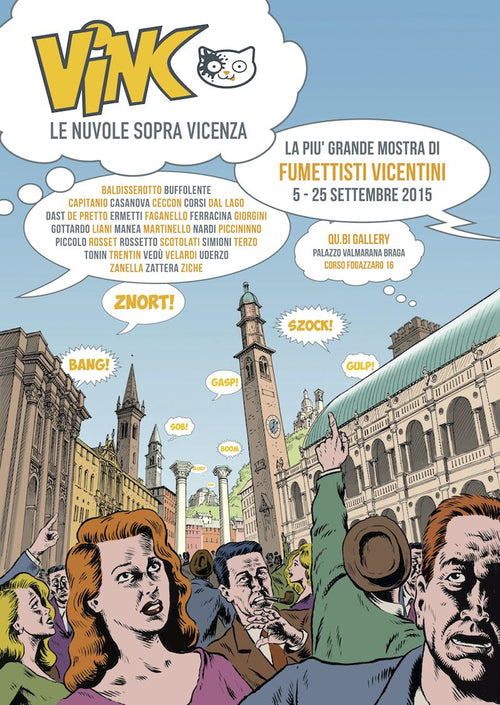 Cover of ViNC. Le nuvole sopra Vicenza. Mostra di fumettisti e illustratori vicentini