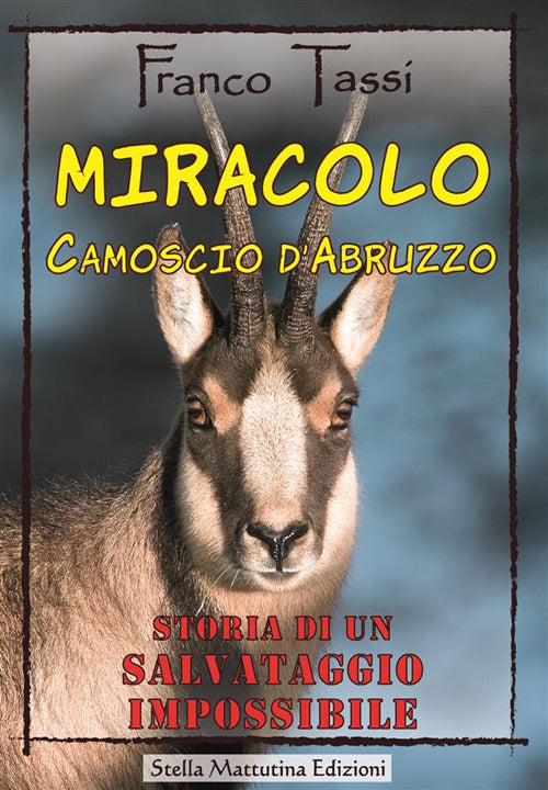 Cover of Miracolo. Camoscio d'Abruzzo. Storia di un salvataggio impossibile