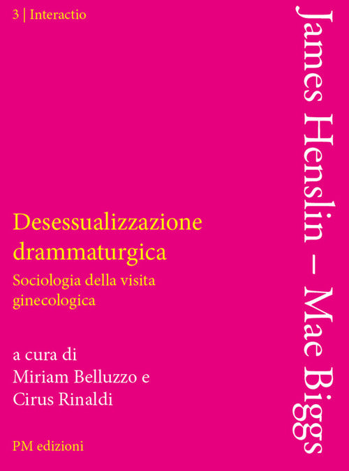 Cover of Desessualizzazione drammaturgica. Sociologia della visita ginecologica