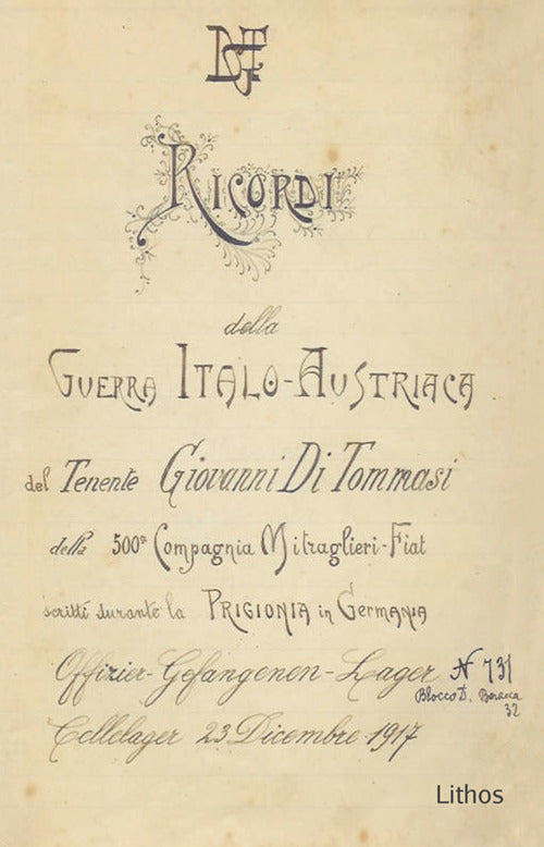 Cover of Ricordi della guerra italo-austriaca del tenente Giovanni Di Tommasi