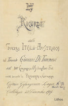 Cover of Ricordi della guerra italo-austriaca del tenente Giovanni Di Tommasi