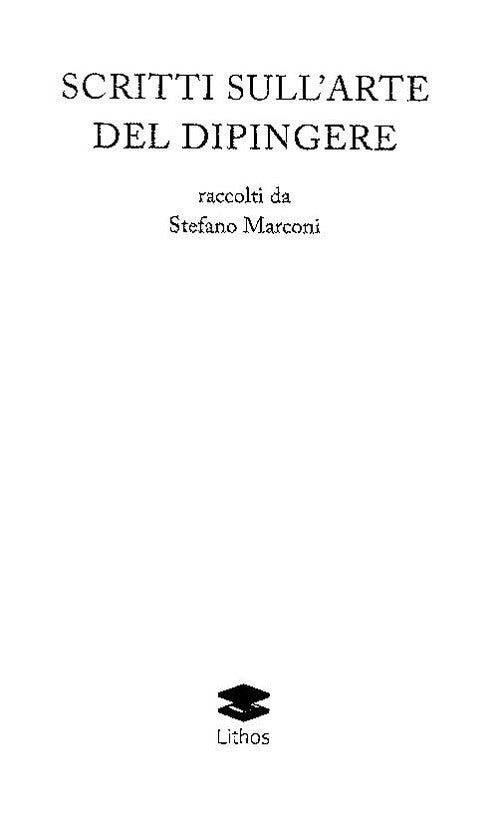 Cover of Scritti sull'arte del dipingere