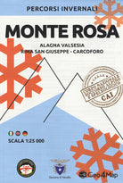 Cover of Percorsi invernali Monte Rosa. Alagna Valsesia, Rima S. Giuseppe e Carcoforo. Scala 1:25.000. Ediz. italiana, inglese e tedesca