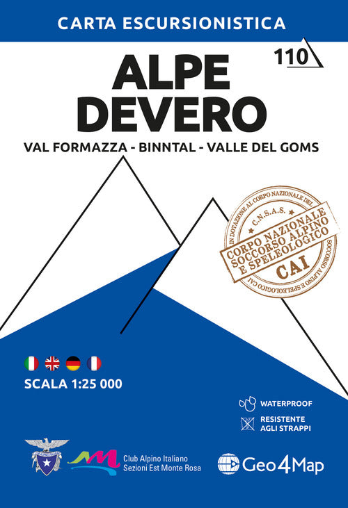 Cover of Alpe Devero. Val Formazza, Binntal, Valle del Goms 1:25.000