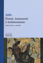 Cover of Poesie, frammenti e testimonianze. Testo greco a fronte