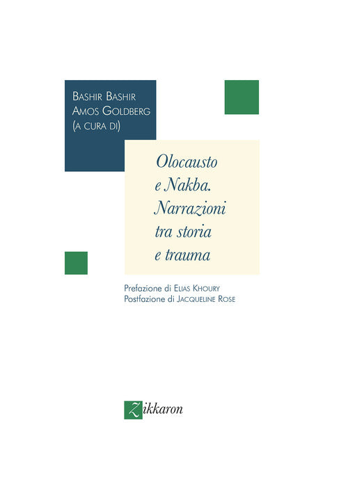 Cover of Olocausto e Nakba. Narrazioni tra storia e trauma