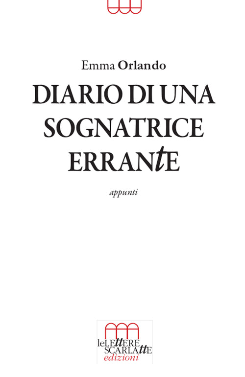 Cover of Diario di una sognatrice errante. Appunti