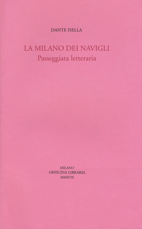 Cover of Milano dei navigli. Passeggiata letteraria