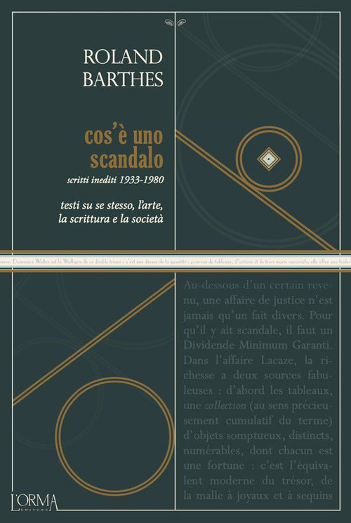 Cover of Cos'è uno scandalo. Testi su se stesso, l'arte, la scrittura e la società. Scritti inediti 1933-1980