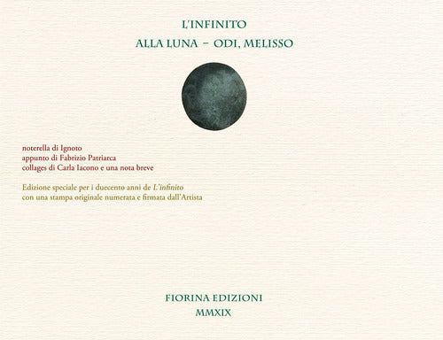 Cover of infinito-Alla luna-Odi, Melisso