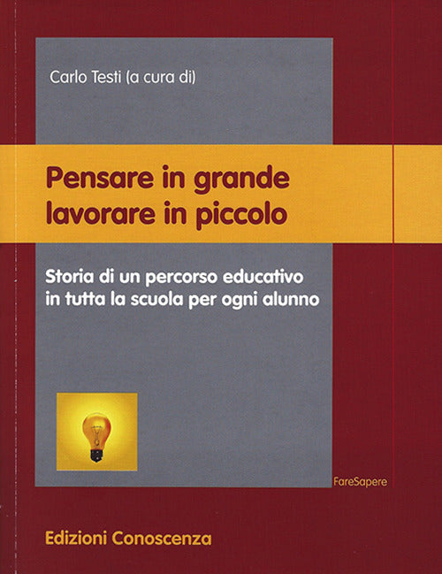 Cover of Pensare in grande lavorare in piccolo. Storia di un percorso educativo in tutta la scuola per ogni alunno