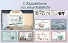 Cover of kamishibook con sette FiabElide. Testo in simboli. Kamishibai