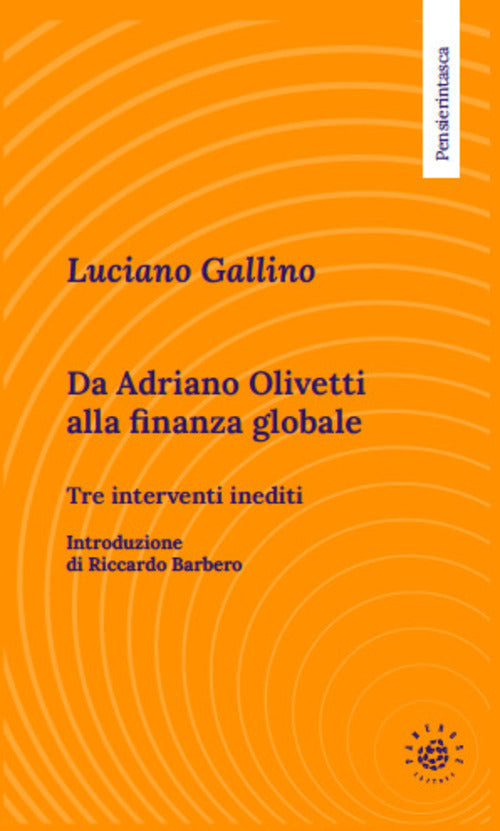 Cover of Da Adriano Olivetti alla finanza globale. Tre inediti