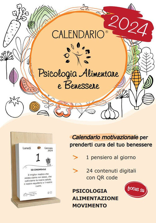 Cover of Calendario di psicologia alimentare e benessere 2024