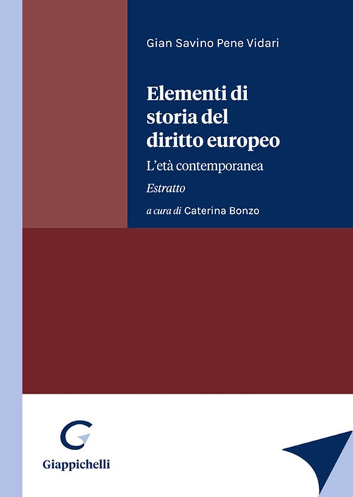 Cover of Elementi di storia del diritto europeo. L'età contemporanea. Estratto