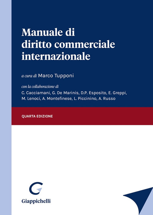 Cover of Manuale di diritto commerciale internazionale