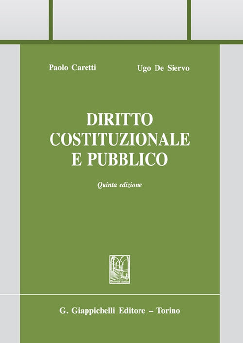 Cover of Diritto costituzionale e pubblico