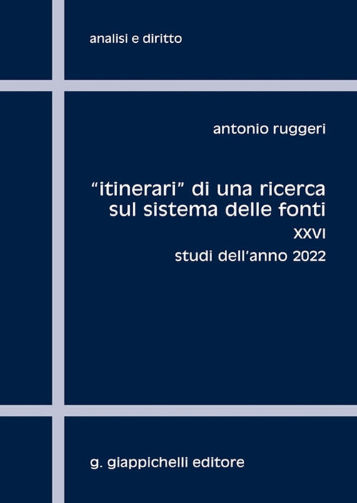 Cover of «Itinerari» di una ricerca sul sistema delle fonti
