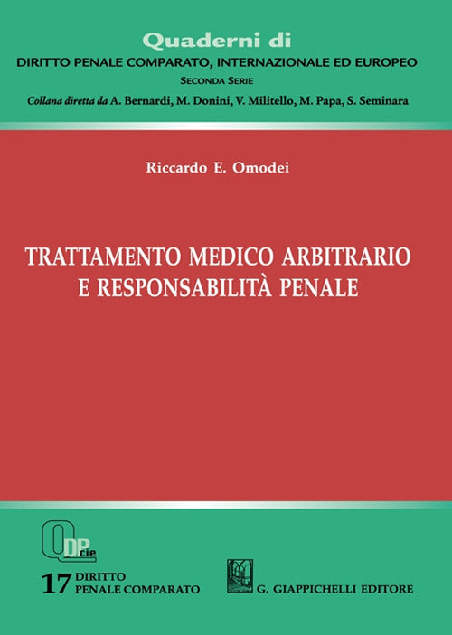 Cover of Trattamento medico arbitrario e responsabilità penale