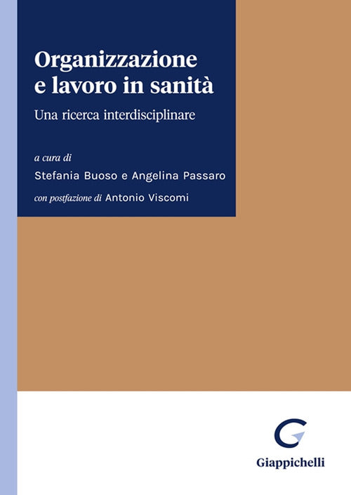 Cover of Organizzazione e lavoro in sanità. Una ricerca interdisciplinare