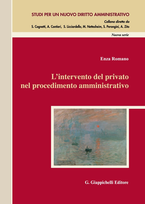 Cover of intervento del privato nel procedimento amministrativo