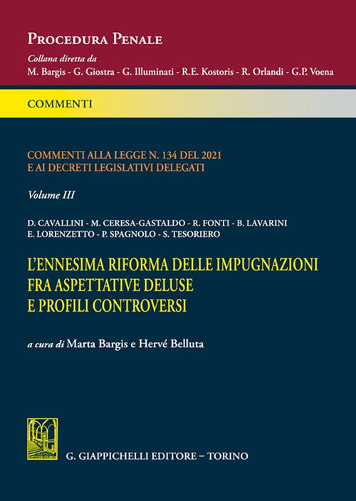 Cover of Commenti alla legge n. 134 del 2021 e ai decreti legislativi delegati