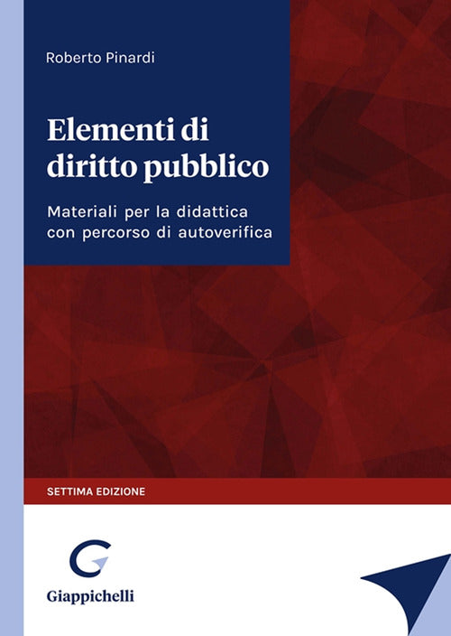 Cover of Elementi di diritto pubblico. Materiali per la didattica con percorsi di autoverifica