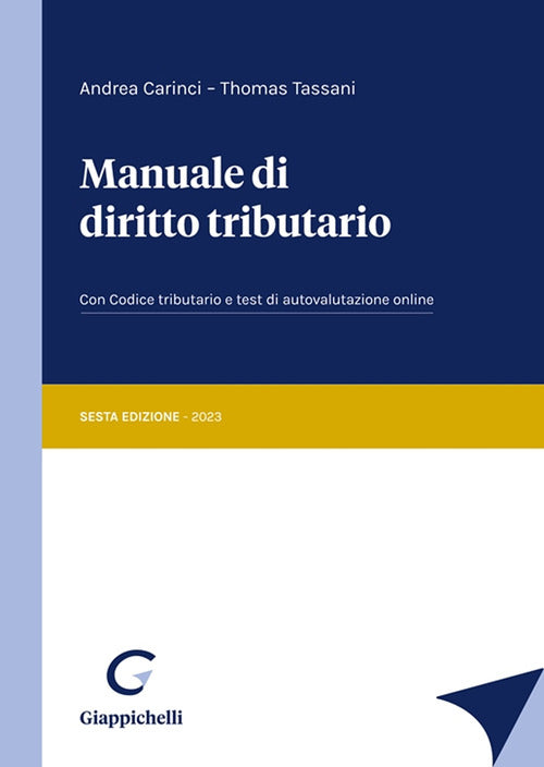 Cover of Manuale di diritto tributario