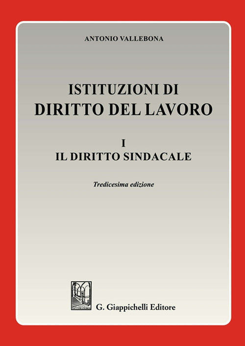 Cover of Istituzioni di diritto del lavoro