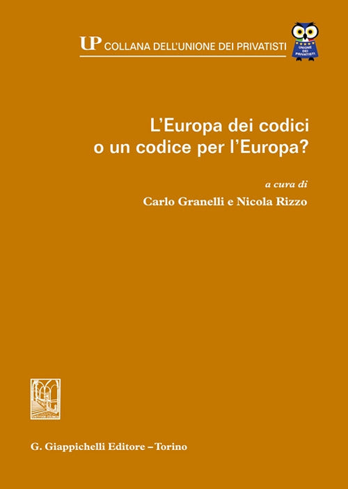 Cover of Europa dei codici o un codice per l'Europa?