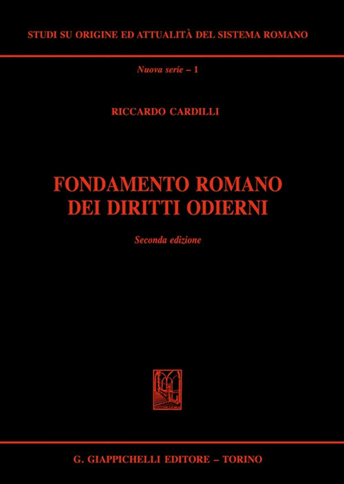 Cover of Fondamento romano dei diritti odierni