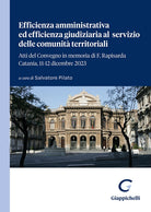 Efficienza amministrativa ed efficienza giudiziaria al servizio delle comunit territoriali. Atti del Convegno in memoria di F. Rapisarda. Catania, 11-12 dicembre 2023